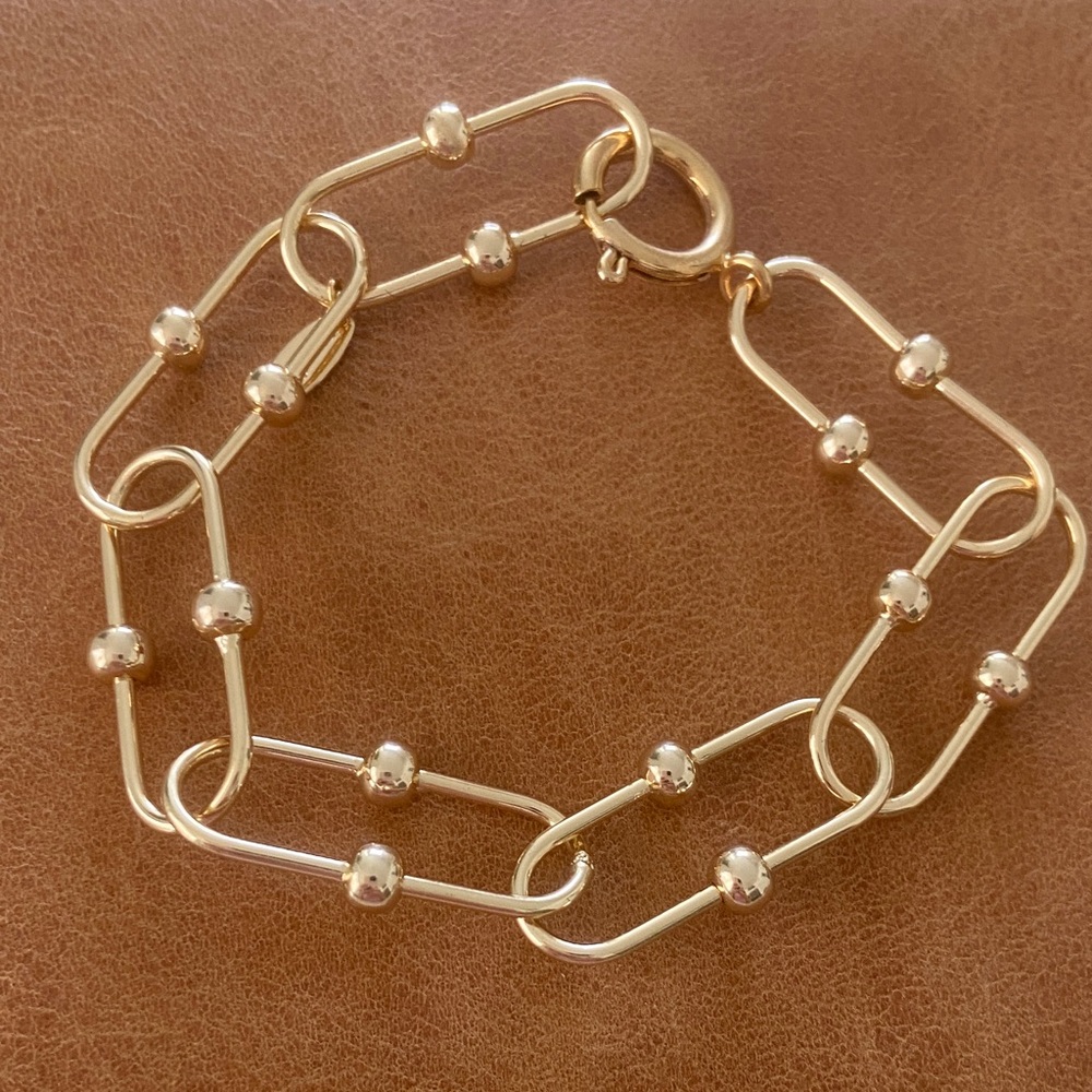 Anthropologie Elegant Gold Chain Bracelet